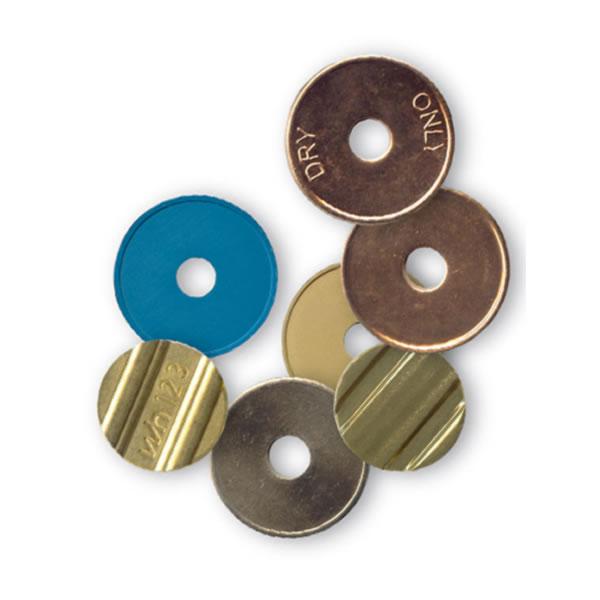 Brass or aluminum tokens